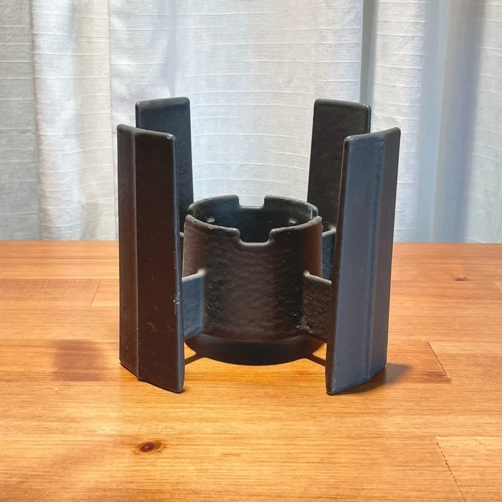 DANSK Vintage MCM Kobenstyle Fondue Base Cast Iron Metal Plant Candle Stand Hold